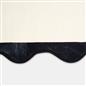 OHS Scallop Edge Rug Non Slip Soft Modern Carpet Living Room Bedroom