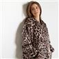 OHS Animal Prints Hoodie Blanket Sherpa Lined Fleece Wearable Throw