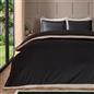 OHS Contrast Border Bedding Set Soft Microfibre Duvet Cover with Pillowcases