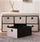 Storage Cube Unit 6 Draw Ottoman Space Saving Velvet Chest Shoe Boucle Organiser
