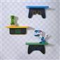 OHS Kids Gaming Shelves Set of 3 Novelty Wall Mounted Floating Storage Units