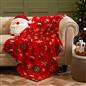 OHS Christmas Throw Soft Polar Fleece Novelty Xmas Blanket Thermal Bedspread