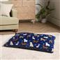 OHS Print Pet Bed Fleece Paw Checks Leopard Stripes Xmas Calming Cushion Dog Cat