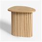 OHS Madison Side Table Ribbed Wood Effect Corner Bedside Coffee Table