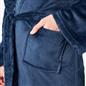 OHS Mens Dressing Gown Long Hooded Soft Flannel Fleece Sherpa Bathrobe Lounge