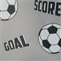 Football Blackout Eyelet Curtain Panels Pair of Kids Ring Top Thermal Ready Made