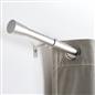 OHS 70-120cm Curtain Pole Extendable Metal 16mm Ball Trumpet Twist Finnials