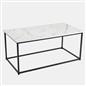 OHS Coffee Table Marble Bedside End Living Room Modern Metal Frame Home Decor