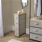 Narrow 4 Drawer Storage Cabinet Bedside Table Unit Clothes Home Fabric Organiser