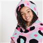 OHS Kids Hooded Throw Novelty Print Flannel Fleece Winter Warm Wearable Blanket