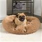 OHS Pet Bed Calming Fluffy Plush Fleece Dog Anti Anxiety Round Donut Washable