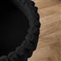 OHS Faux Fur Stool Hairpin Ribbed Fleece Round Vanity Seat Foot Rest Chair