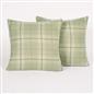 OHS Woven Check Cushion Covers 2 Pack Cases Luxury Home Decor