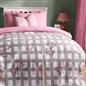 OHS Bow Gingham Throw Soft Blanket Polar Fleece Lightweight Bedspread