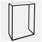 OHS Marble End Table Modern Console Bedroom Side Nightstand Metal Frame