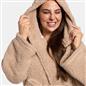 OHS Teddy Fleece Dressing Gown Floor Length Hooded Bathrobe Winter Loungewear