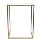 OHS Marble End Table Modern Console Bedroom Side Nightstand Metal Frame