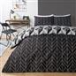 Geo Duvet Cover Bedding Set Pillowcase Reversible Quilt Soft Chevron Double King