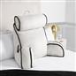 OHS Piped Edge Reading Pillow with Head Rest Super Soft Back Support Bed Sofa
