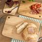 OHS Bamboo Cutting Board Set of 3 Natural Chopping Serving Platter Non-Slip
