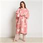 OHS Heart Print Hoodie Blanket Oversized Adult Fleece Sherpa Throw Jumper