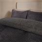 OHS Ribbed Fleece Duvet Cover Set Sherpa Reverse Thermal Supersoft Bedding