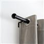 OHS 70-120cm Curtain Pole Extendable Metal 16mm Ball Trumpet Twist Finnials
