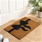 OHS Bow Print Coir Mat Christmas Non Slip Indoor Outdoor Welcome Doormat Rug