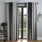 Stripe Blackout Eyelet Curtains Thermal Pair of Ring Top Panels Ready Made Décor