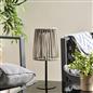 OHS Solar Table Lamp Rattan Cordless Outdoor Garden Light Dusk Sensor