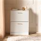 OHS Ribbed Shoe Rack 2 Drawer Wooden Cabinet Shoes Organiser Stand Holder