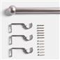 OHS 70-120cm Curtain Pole Extendable Metal 16mm Ball Trumpet Twist Finnials