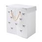 OHS Boucle Laundry Basket Foldable Clothing Hamper Washing Storage Bin