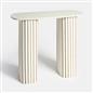 OHS Madison Console Table Ribbed Engineered Wood Entryway Display Unit Decor