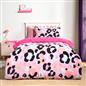 OHS Leopard Bedding Set Sherpa Fleece Reversible Duvet Cover with Pillowcase