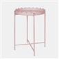 OHS Scallop Edge Side Table Coffee Tables with Metal Frame
