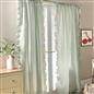 OHS Gingham Frill Voile Net Curtains 2 Window Panels Sheer Rod Slot Top Pair Set