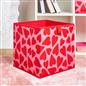 OHS Heart Storage Box 2 Pack Folding Cube Space Saving Organiser