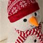 OHS Snowman Decorative Cushion Xmas Filled Scatter Pillow Festive Home Decor