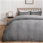 OHS Cable Knit Bedding Set Reversible Fleece Quilt Duvet Cover with Pillowcase