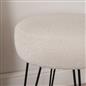 Stool Boucle Fleece Chair Dressing Table Vanity Seat Pouffe Home Spa Foot Rest