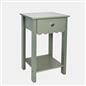 OHS Scallop Bedside Wood Nightstand 1 Drawer Storage Unit End Table Home Decor