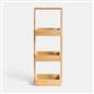 OHS Bamboo Bathroom Caddy 3 Tier Freestanding Shower Storage Organiser