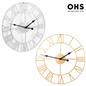 Large Wall Clock Roman Numerals Skeleton Big Open Round Face Living Room Kitchen
