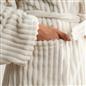 OHS Ribbed Fleece Dressing Gown Luxury Warm Supersoft Loungewear Ladies Robe