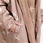 OHS Bows Print Drying Changing Robe Sherpa Lined Water Resistant Oversized Coat