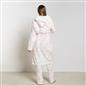OHS Bows Dressing Gown Flannel Winter Sherpa Lined Loungewear Hooded Bathrobe