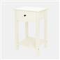 OHS Scallop Bedside Wood Nightstand 1 Drawer Storage Unit End Table Home Decor