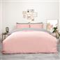 Brentfords Reversible Blush Grey Duvet Cover with Pillowcase Pink Bedding Set