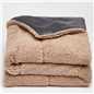 OHS Quilted Pet Blanket Soft Sherpa Fleece Animal Dog Cat Throw